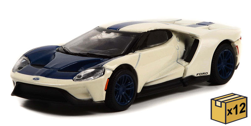 Greenlight 30344-CASE 1/64 Scale 2022 Ford GT - '64 Prototype Heritage Edition