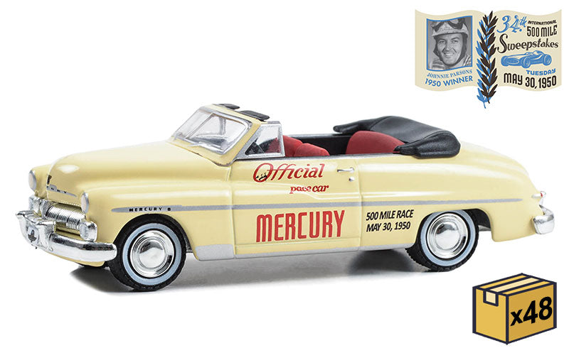 Greenlight 30434-MASTER 1/64 Scale 1950 Mercury Monterey Convertible Official Pace Car 34th