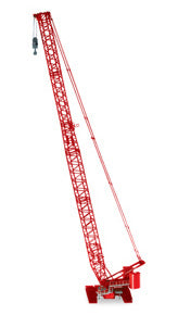 Herpa 304566 HO Scale Liebherr LR 1600/2 Crane - Assembled -- Riga Mainz (red)