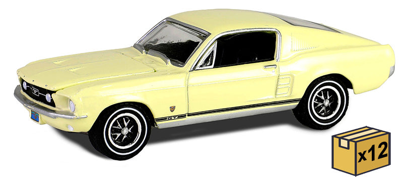 Greenlight 30504-CASE 1/64 Scale 1967 Ford Mustang GT Flastback High Country Special