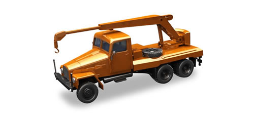 Herpa 308113 HO Scale IFA G5 Crane Truck - Assembled -- Orange