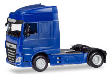 Herpa 309073 HO Scale DAF XF Euro 6 SC Tractor Only - Assembled -- Blue