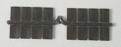 A Line Products 50118 HO Scale Mud Flaps for Trucks or Trailers pkg(16) -- Black Plastic