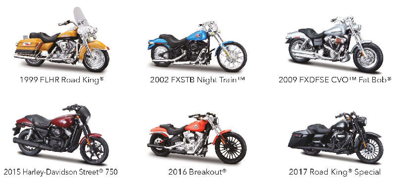 Maisto 31360AJ-CASE 1/18 Scale Harley-Davidson Series 36 - Twelve-Piece Case