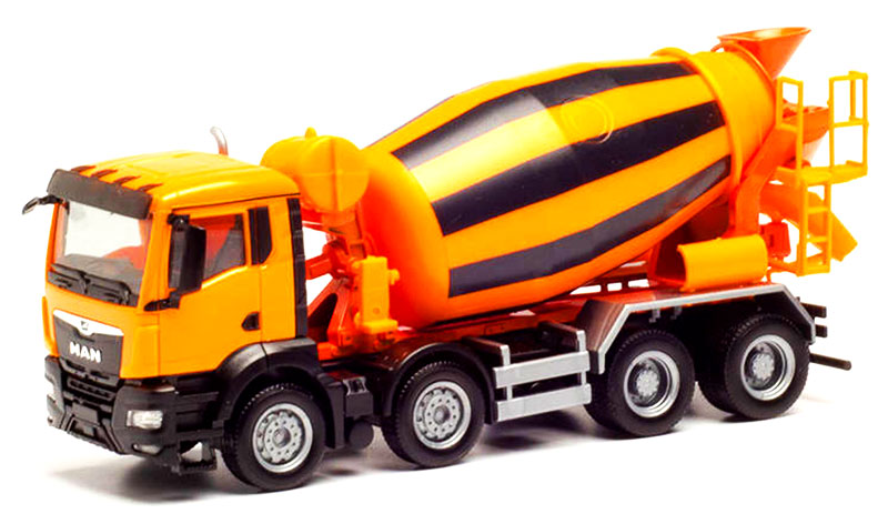 Herpa 314138 1/87 Scale MAN TGS NN 4-Axle Concrete Mixer Truck