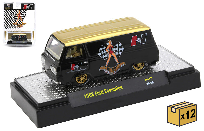 M2Machines 31500-HS12-CASE 1/64 Scale Hurst - 1963 Ford Econoline Van