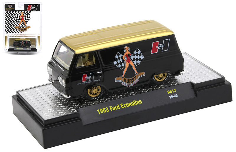 M2Machines 31500-HS12 1/64 Scale Hurst - 1963 Ford Econoline Van Auto-Thentics Release