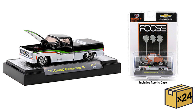 M2Machines 31500-HS25-MSTR 1/64 Scale Chip Foose - 1973 Chevrolet Cheyenne Super 10