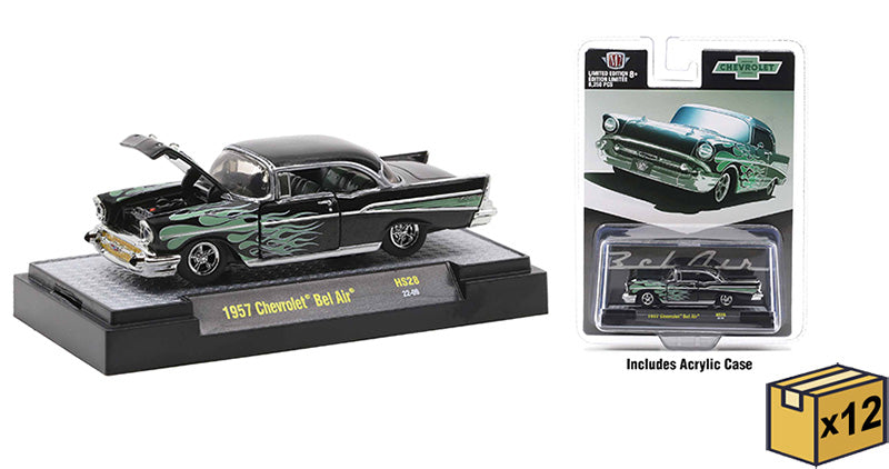 M2Machines 31500-HS28-CASE 1/64 Scale 1957 Chevrolet Bel Air