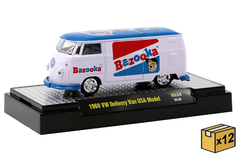 M2Machines 31500-HS34-CASE 1/64 Scale Bazooka - 1960 Volkswagen Delivery Van USA Model