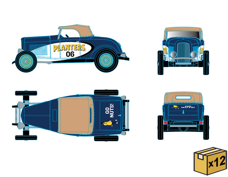 M2Machines 31500-HS43-CASE 1/64 Scale Planters - 1932 Ford Roadster