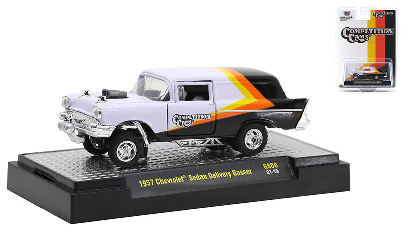 M2Machines 31600-GS09 1/64 Scale Competition Cams - 1957 Chevrolet Sedan Delivery Gasser