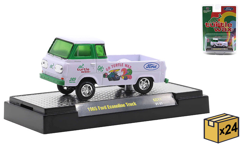 M2Machines 31600-GS11-MSTR 1/64 Scale Turtle Wax - 1965 Ford Econoline Truck Gasser