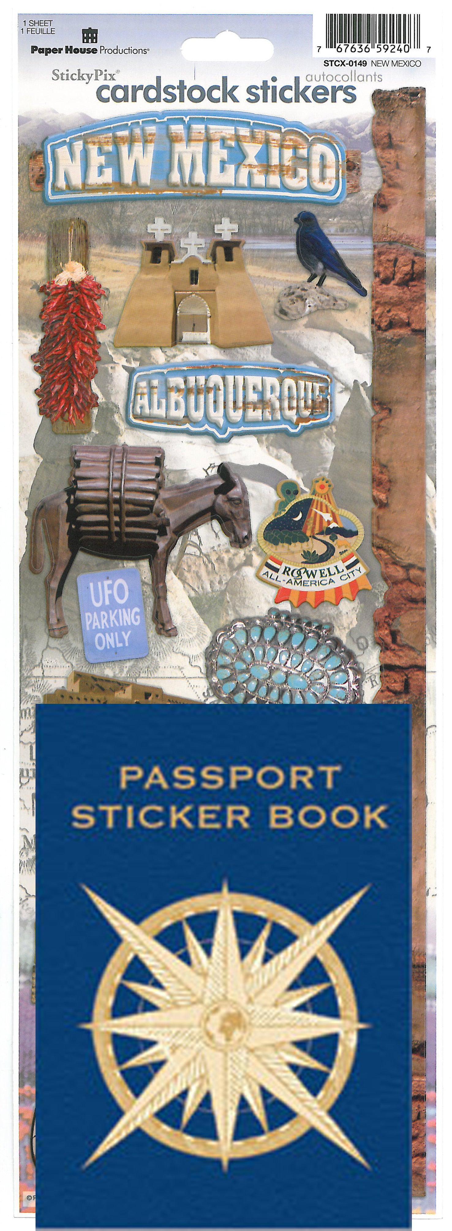 Daron Passport Sticker Sets PP59240 Passport Sticker Set-New Mexico (**)