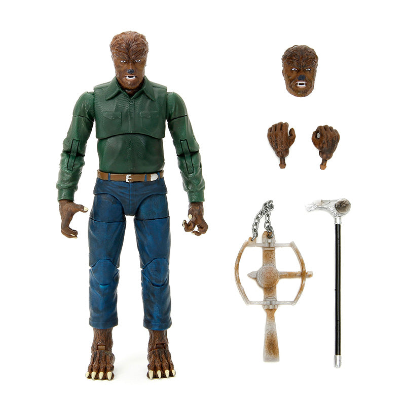Jada Toys 31962  Scale Wolfman Articulated Figure Universal Monster series Alternate head