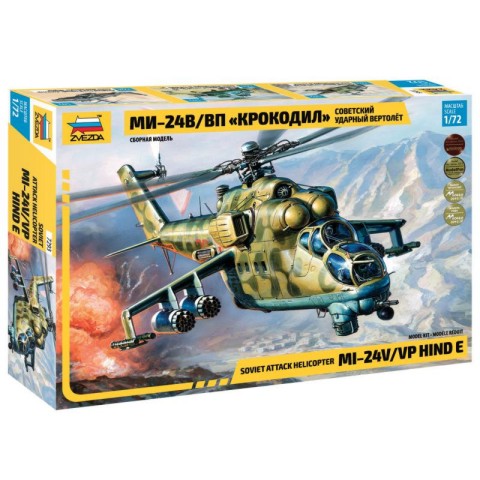 Zvezda 7293 1/72 Soviet Mil Mi24V/VP Hind E Attack Helicopter
