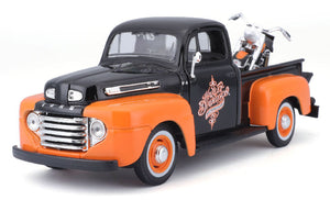 Maisto 32180BK 1/24 Scale Harley-Davidson - 1948 Ford F1 Pickup Truck