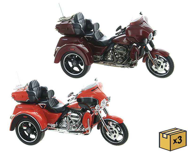 Maisto 32337-CASE 1/12 Scale 2021 Harley-Davidson CVO Tri-Glide Motorcycle 6-Piece Assortment