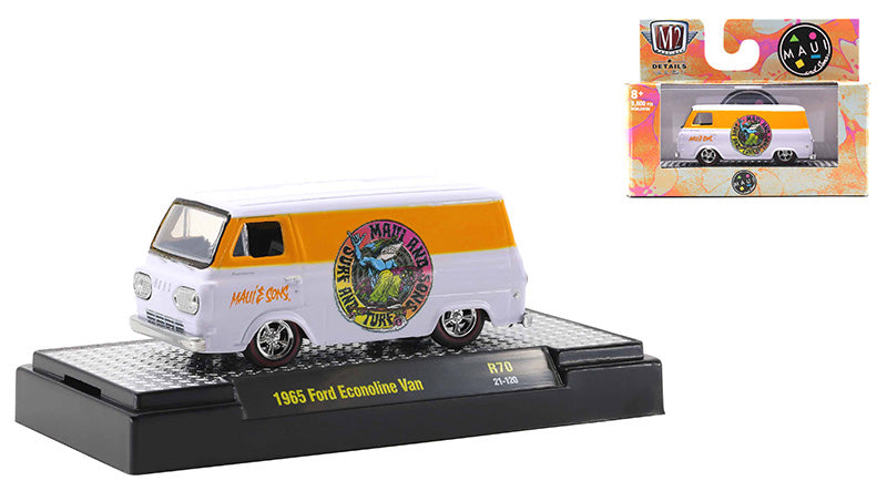 M2Machines 32500-70-B 1/64 Scale Maui and Sons - 1965 Ford Econoline Van