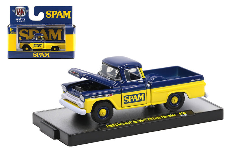 M2Machines 32600-56-B 1/64 Scale Spam - 1959 Chevrolet Apache Deluxe Fleetside Pickup