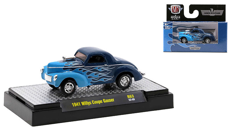 M2Machines 32600-63-F 1/64 Scale 1941 Willys Coupe Gasser