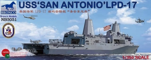 Bronco Models 5051 1/350 USS San Antonio LPD17 Landing Platform Dock Ship