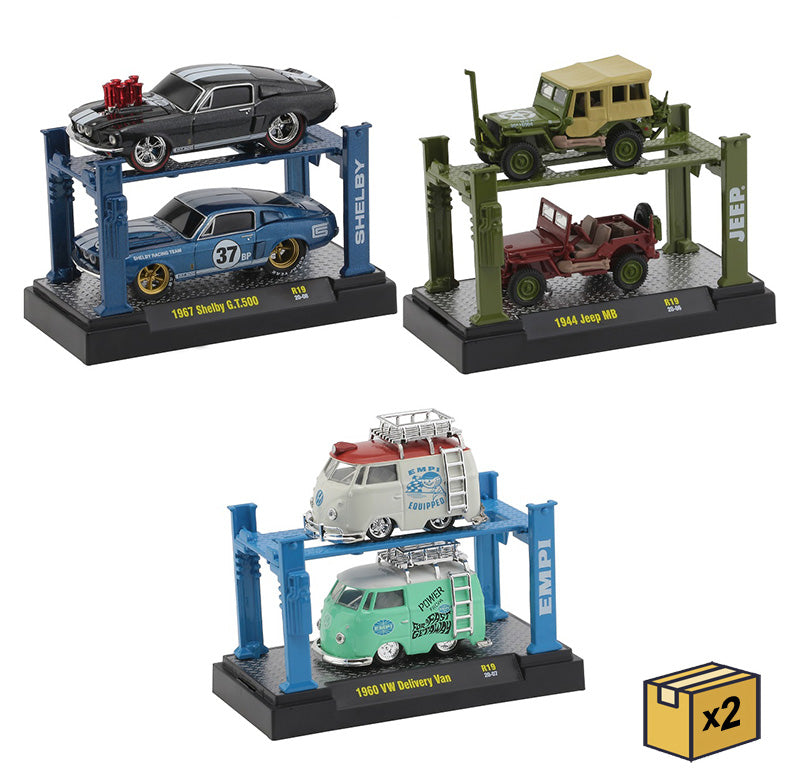M2Machines 33000-19-CASE 1/64 Scale Auto-Lift Release 19 - 6-Piece Case Two 3-Piece