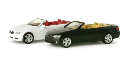 Herpa 33763 HO Scale European Automobiles - BMW 3-Series Convertible -- Metallic Colors