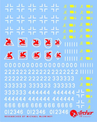 Archer Fine Transfers 35010 1/35 Panzer III Ausf J 6th. Co. (5 Sets)