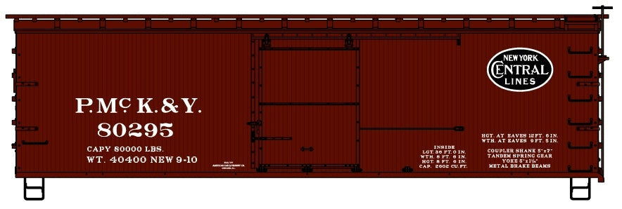 Accurail 80863 36' Wood Boxcar Pm&Y 80295