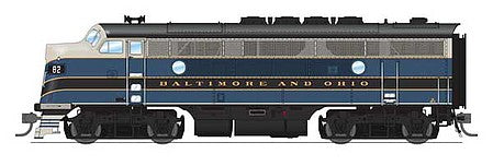 Broadway Limited 6651 HO Scale EMD F3 A-Unpowered B Set - Sound and DCC - Paragon4 -- Baltimore & Ohio #82, 82X (blue, gray, black)