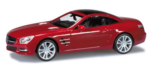 Herpa 34838 HO Scale Mercedes-Benz SL Convertible - Assembled -- Top-Up (Various Metallic Colors)
