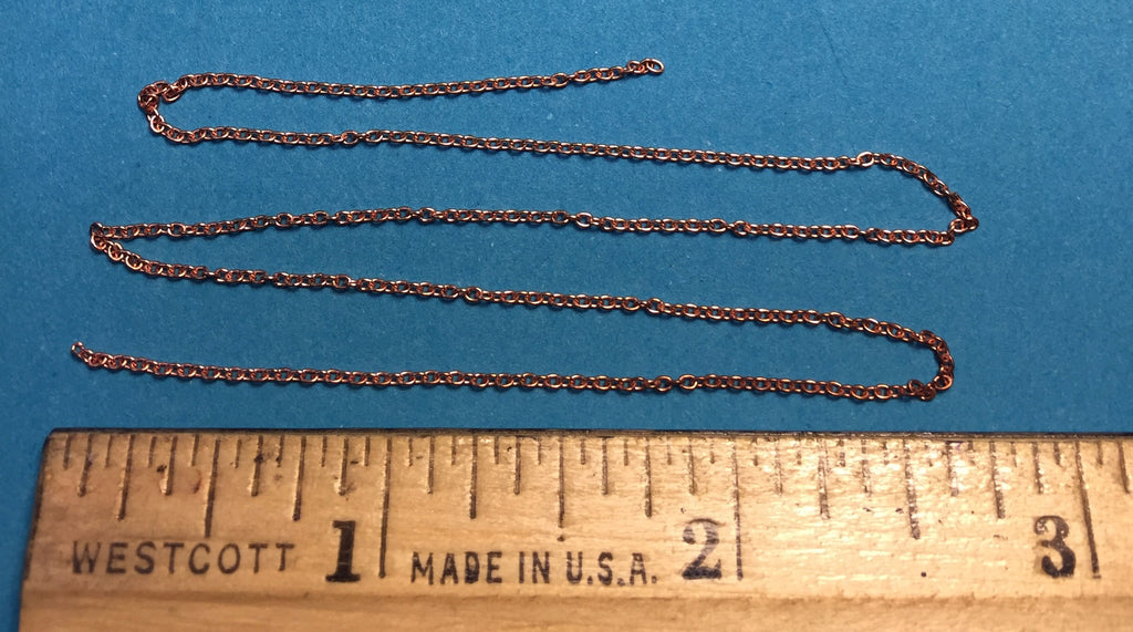 A Line Products 29217 HO Scale Brass Chain - 12" 30.5cm -- 27 Links Per Inch