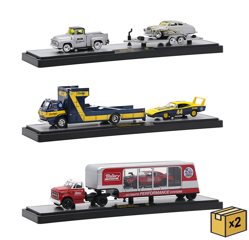 M2Machines 36000-50-CASE 1/64 Scale Auto-Haulers Release 50 - 6-Piece Case Two 3-Piece