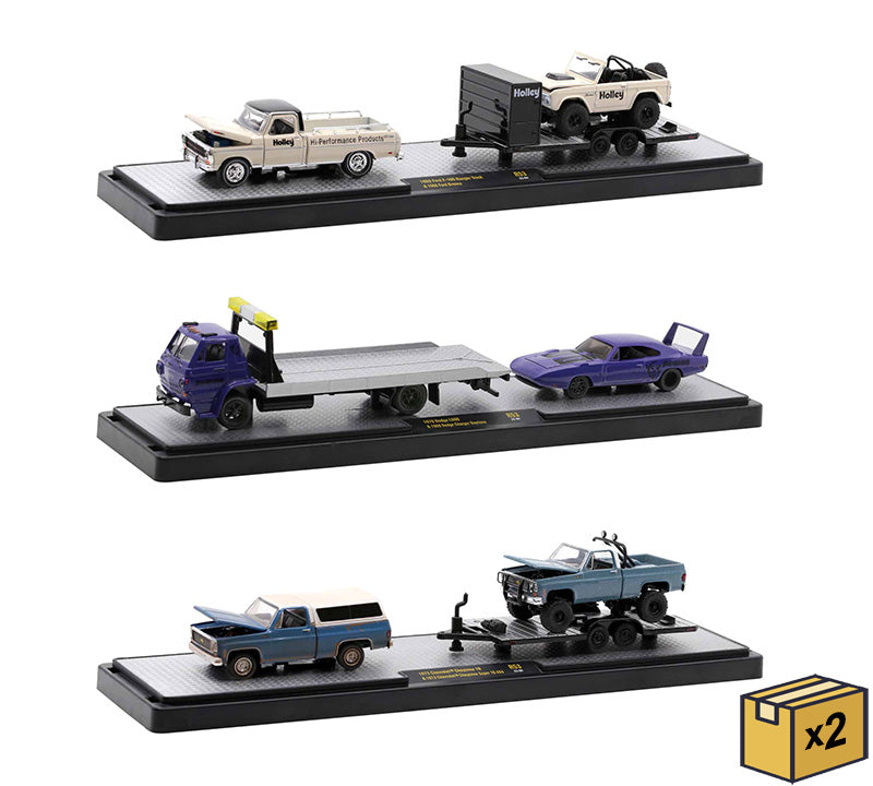 M2Machines 36000-53-CASE 1/64 Scale Auto-Haulers Release 53 - 6-Piece Case Two 3-Piece