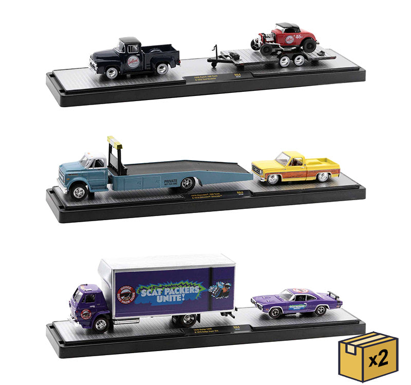 M2Machines 36000-64-CASE 1/64 Scale Auto-Haulers Release 64 - 6-Piece Case Two 3-Piece