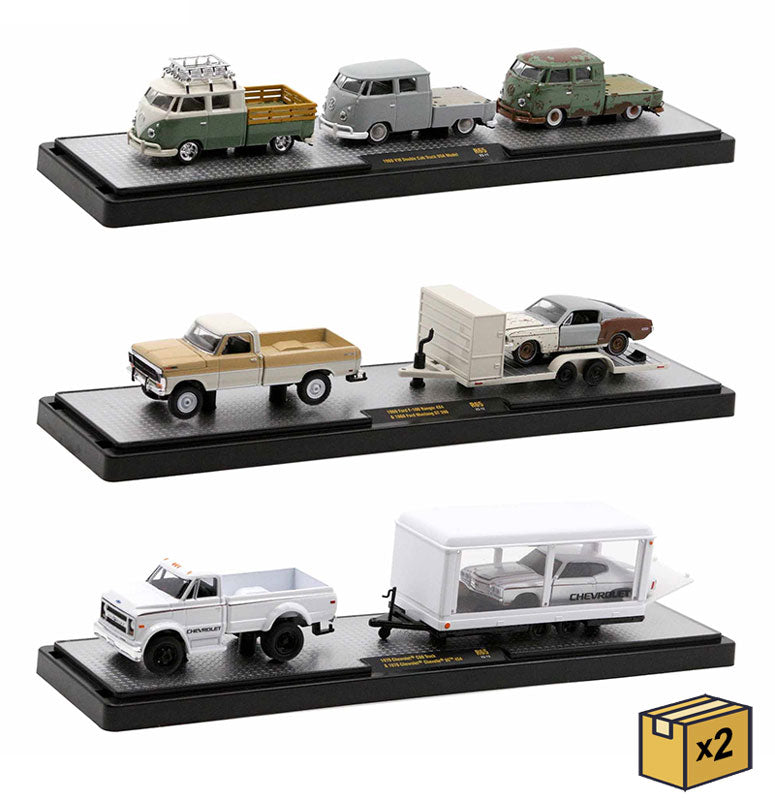 M2Machines 36000-65-CASE 1/64 Scale Auto-Haulers Release 65 - 6-Piece Case Two 3-Piece