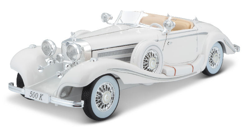 Maisto 36055W 1/18 Scale 1936 Mercedes-Benz 500 K TYP Special Roadster