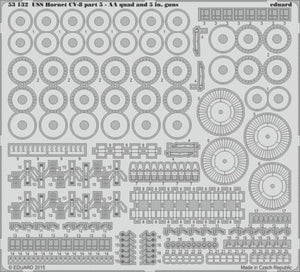 Eduard 53132 1/200 Ship- USS Hornet CV8 AA Quad & 5 inch Guns Pt.5 for Merit (D)