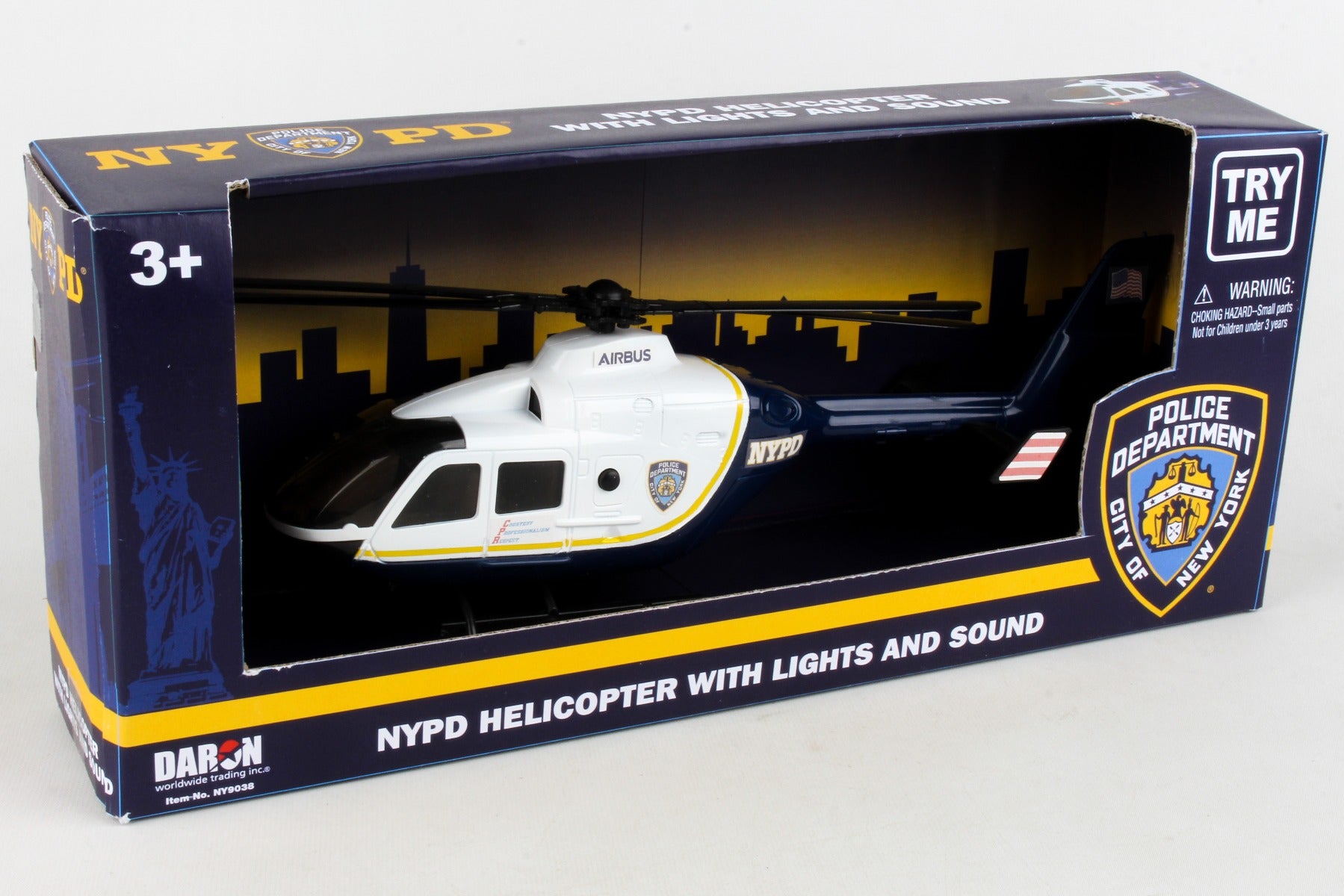 Daron New York City NY9038 Nypd Police Helicopter W/Lights & Sound