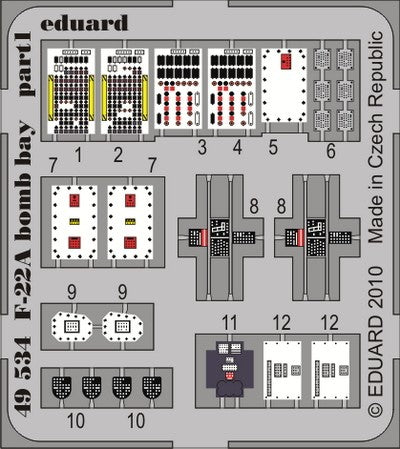 Eduard 49534 1/48 Aircraft- F22A Bomb Bay for HSG (Painted) (D)