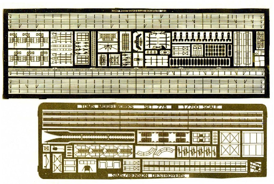 Toms Model Works 780 1/700 USS Benson/Gleaves Class Destroyer Detail Set (D)