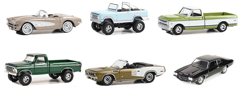 Greenlight 37300-CASE 1/64 Scale Barrett-Jackson 'Scottsdale Edition' Series 13 6-Piece Set