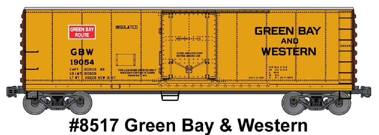 Accurail 8517 Ho 40'Pd Steel Reefer Gb&W