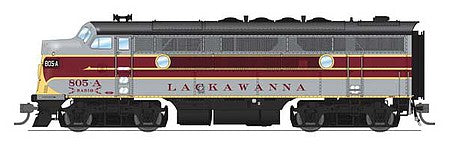 Broadway Limited 6664 HO Scale EMD F3A - Sound and DCC - Paragon4 -- Delaware, Lackawanna & Western 805C (gray, maroon, yellow)