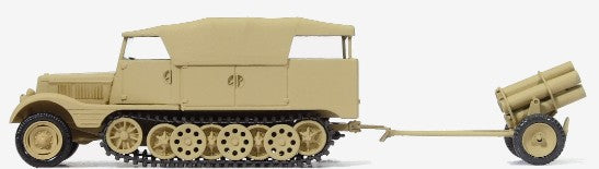 Preiser 16583 HO SdKfz 11/5 Halftrack Pulling Nevelwefer Gun WWII (Kit)