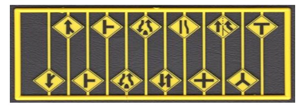 Tichy Trains 8255 HO Road Path Warning Signs (12) (D)