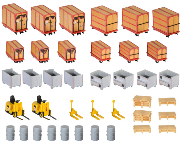 Kibri 38647 1/87 Scale Crate and Freight Warehouse Details