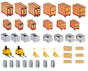 Kibri 38647 1/87 Scale Crate and Freight Warehouse Details