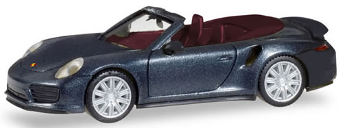 Herpa 38928 HO Scale Porsche 911 Turbo Convertible - Assembled -- Various Metallic Colors